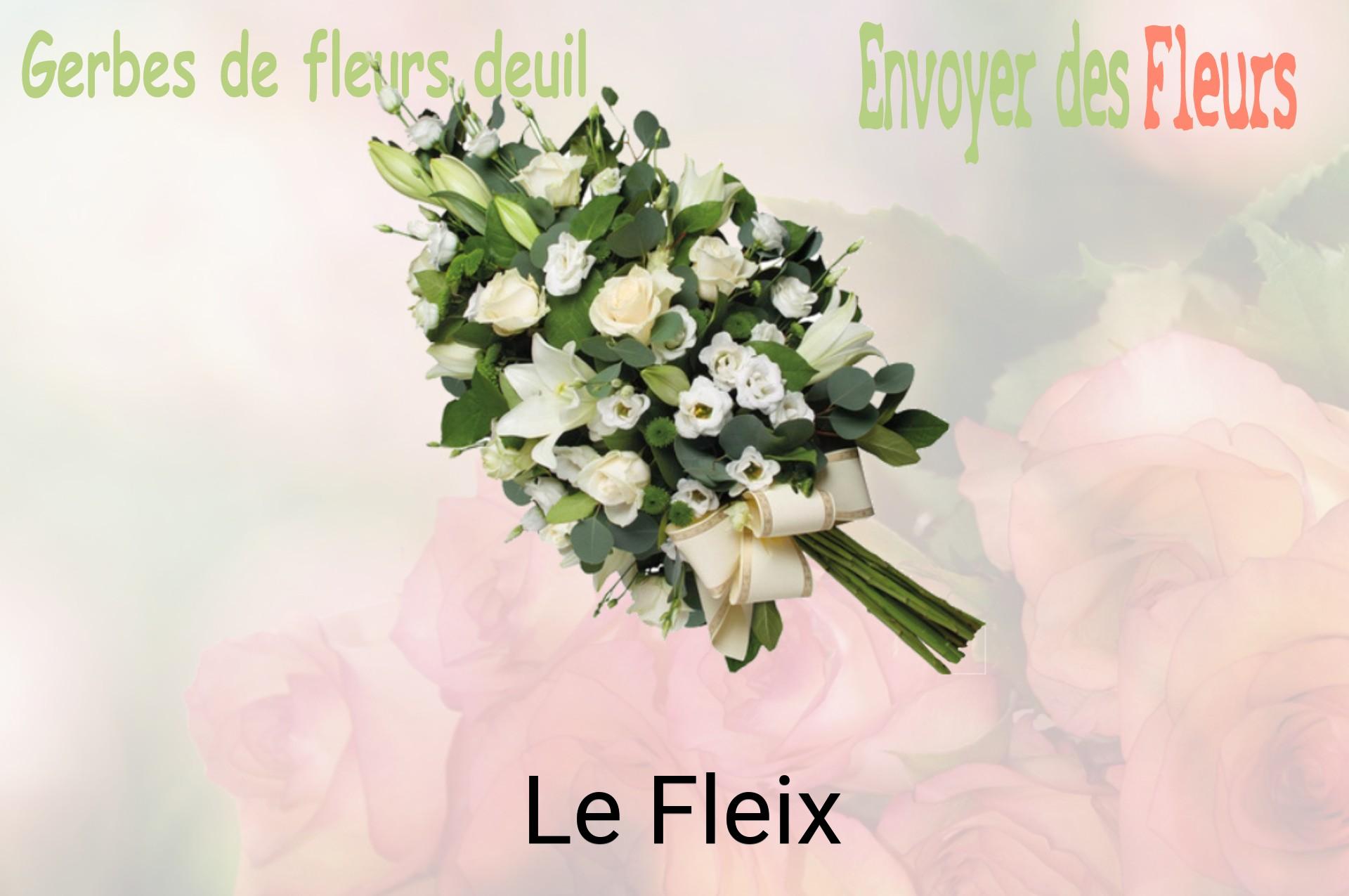 Gerbe de fleurs de deuil livrée à Le Fleix